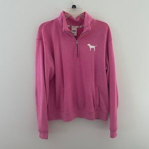 Pink Quarter Zip Sweater